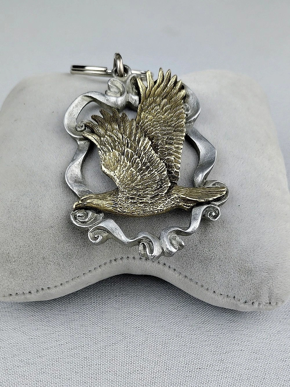 Fort Pewter Key Chain in Solid Brass & Pewter.